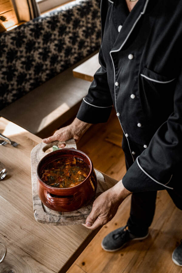 Ristorante Rossano Hotel Fisch oder Fleisch Eintopf im Lehmtopf original Rezept nach Ginos Oma